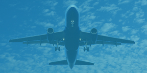 image of plane flying - airline complaints banner